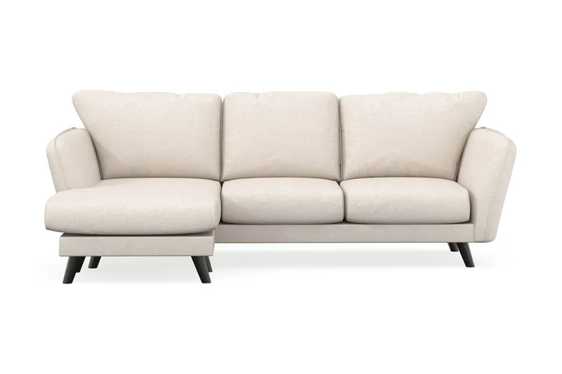 Trend Lyx 3-istuttava Vasenkätinen L-muotoinen Divaanisohva Kankaalla, Beige