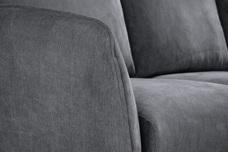 Trend Lyx 3-istuttava Vasenkätinen L-muotoinen Divaanisohva Kankaalla - Tummanharmaa - Huonekalut - Sohva - Divaanisohva