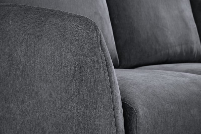 Trend Lyx 3-istuttava Vasenkätinen L-muotoinen Divaanisohva Kankaalla - Tummanharmaa - Huonekalut - Sohva - Divaanisohva