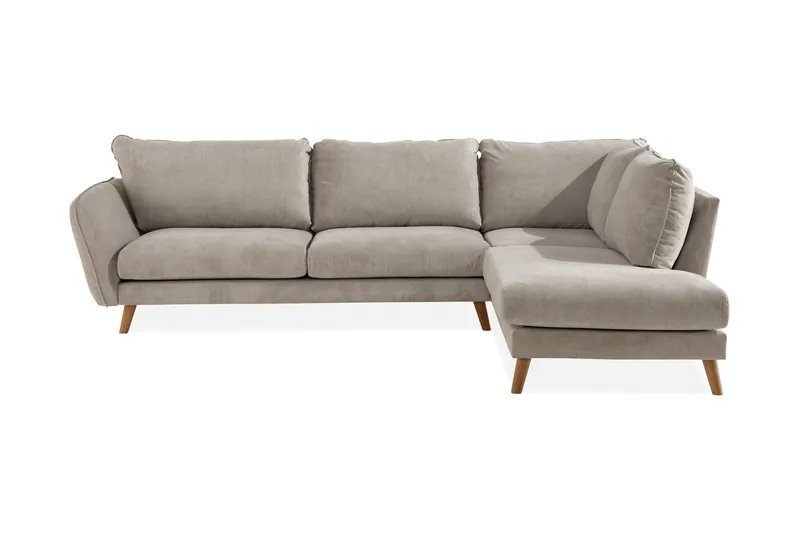 Trend Lyx 4-istuttava Oikeakätinen L-muotoinen Divaanisohva Kankaalla, Beige