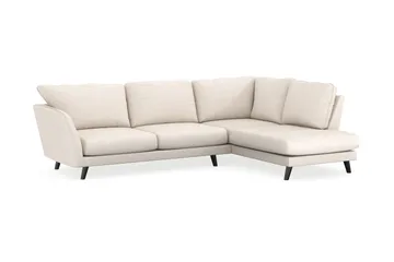 Trend Lyx 4-istuttava Oikeakätinen L-muotoinen Divaanisohva Kankaalla - Beige - Huonekalut - Sohva - Divaanisohva
