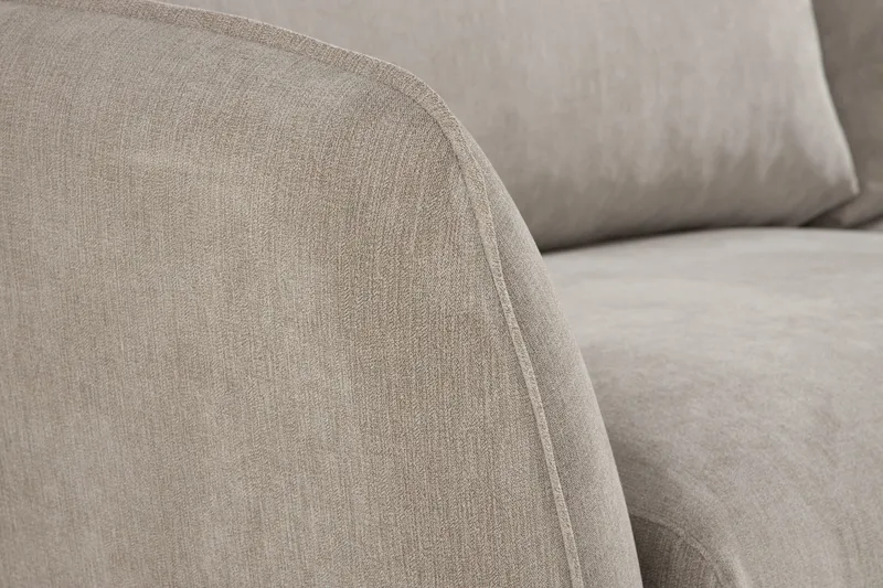 Trend Lyx 4-istuttava Oikeakätinen L-muotoinen Divaanisohva Kankaalla - Beige - Huonekalut - Sohva - Divaanisohva