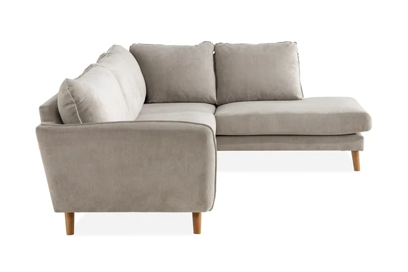 Trend Lyx 4-istuttava Oikeakätinen L-muotoinen Divaanisohva Kankaalla - Beige - Huonekalut - Sohva - Divaanisohva