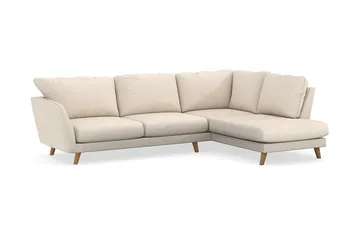 Trend Lyx 4-istuttava Oikeakätinen L-muotoinen Divaanisohva Manchester-kankaalla - Beige - Huonekalut - Sohva - Divaanisohva