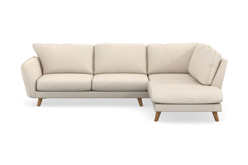 Trend Lyx 4-istuttava Oikeakätinen L-muotoinen Divaanisohva Manchester-kankaalla, Beige