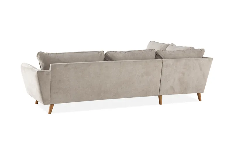 Trend Lyx 4-istuttava Vasenkätinen L-muotoinen Divaanisohva Kankaalla - Beige - Huonekalut - Sohva - Divaanisohva