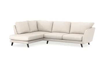 Trend Lyx 4-istuttava Vasenkätinen L-muotoinen Divaanisohva Kankaalla - Beige - Huonekalut - Sohva - Divaanisohva