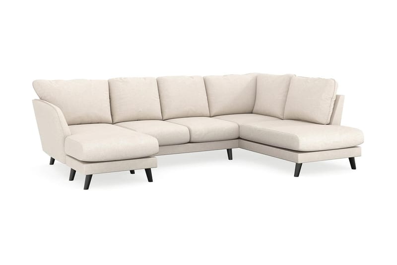 Trend Lyx 4-istuttava Vasenkätinen U-muotoinen Sohva Divaanilla ja Divaanituolilla Kankaalla - Beige - Huonekalut - Sohva - Divaanisohva
