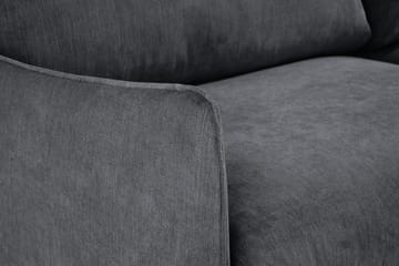 Trend Lyx Leposohva Oikea - Tummanharmaa/Tammi - Huonekalut - Sohva - Divaanisohva