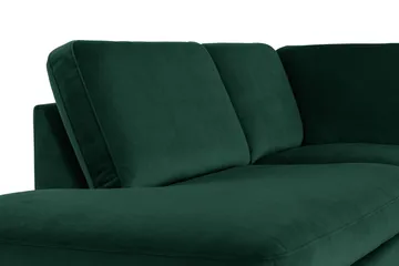 U-sohva Elion divaanilla Sametti Oikea - Vihreä - Huonekalut - Sohva - Divaanisohva