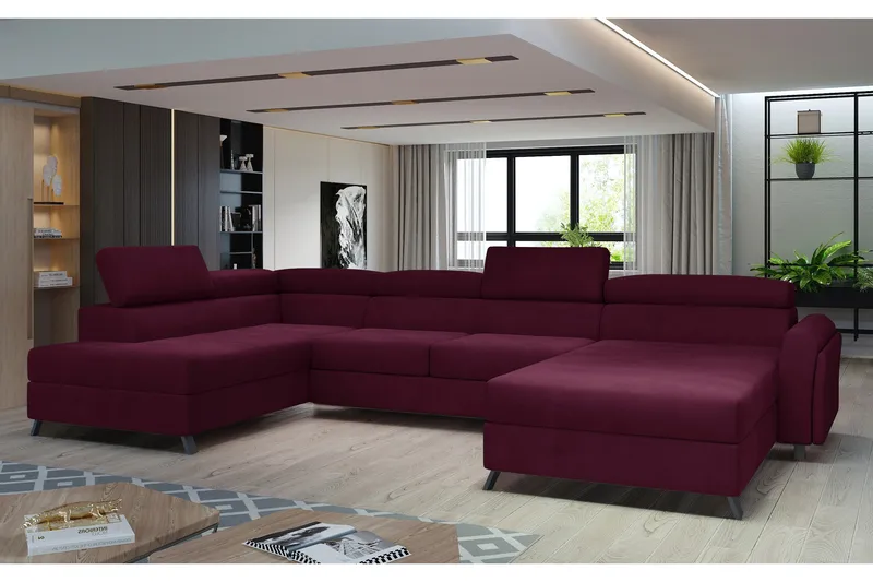 U-sohva Osettia Divaanilla Oikea - Liila - Huonekalut - Sohva - Divaanisohva