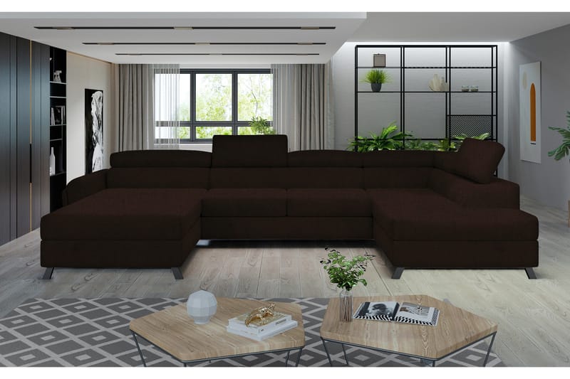 U-sohva Osettia Divaanilla Vasen - Ruskea - Huonekalut - Sohva - Divaanisohva