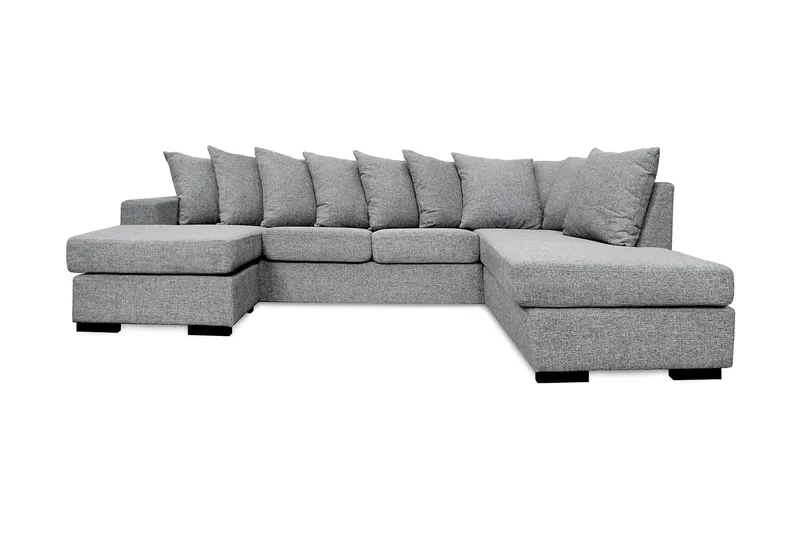 U-Sohva Rodrigo divaanilla Vasen sis heittotyynyt, Vaaleanharmaa