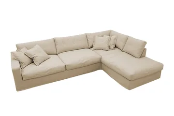 Valencia erittäin syvä 4-istuttava sohva, jossa on oikeanpuoleinen divaani - Beige - Huonekalut - Sohva - Divaanisohva
