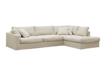 Valencia Extra Syvä 4-istuttava sohva divaanilla, oikea - Beige - Huonekalut - Sohva - Divaanisohva