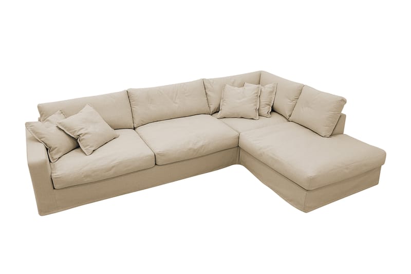 Valencia Extra Syvä 4-istuttava sohva divaanilla, oikea - Beige - Huonekalut - Sohva - Divaanisohva