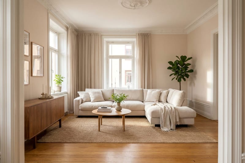 Valencia Extra Syvä 4-istuttava sohva divaanilla, oikea - Beige - Huonekalut - Sohva - Divaanisohva