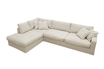 Valencia Extra Syvä 4-istuttava sohva divaanilla, vasen - Beige - Huonekalut - Sohva - Divaanisohva