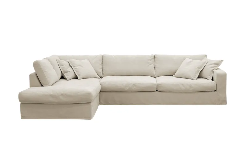 Valencia Extra Syvä 4-istuttava sohva divaanilla, vasen, Beige