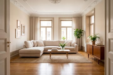 Valencia Extra Syvä 4-istuttava sohva divaanilla, vasen - Offwhite - Huonekalut - Sohva - Divaanisohva