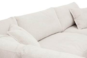 Valencia Extra Syvä 4-istuttava sohva divaanilla, vasen - Offwhite - Huonekalut - Sohva - Divaanisohva