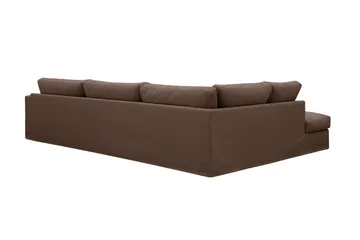 Valencia Extra Syvä 4-istuttava sohva divaanilla, vasen - Tummanruskea - Huonekalut - Sohva - Divaanisohva