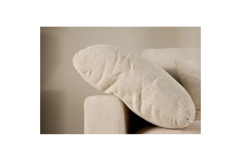 Vanlig Soffa med enkeldivan utan schäslong VIND Beige - Huonekalut - Sohva - Divaanisohva - 3 istuttava sohva divaanilla