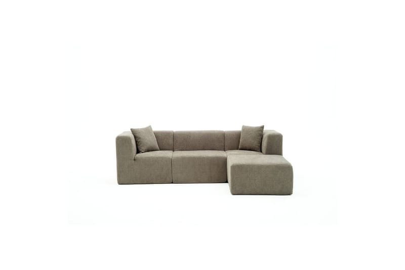 Veyno Sohva med Divan 3-sits - Harmaa - Huonekalut - Sohva - Divaanisohva - 3 istuttava sohva divaanilla