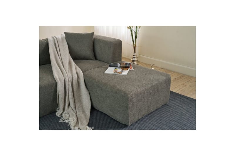 Veyno Sohva med Divan 3-sits - Harmaa - Huonekalut - Sohva - Divaanisohva - 3 istuttava sohva divaanilla
