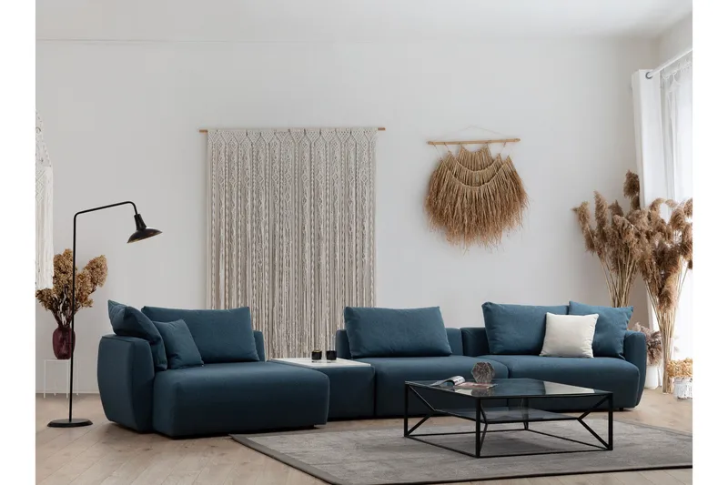 Viimse sohva divaanilla 3-istuttava, Sininen