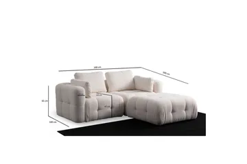 Yvara Sohva med Divan 2-sits - Beige - Huonekalut - Sohva - Moduulisohva - Moduulisohvakokonaisuus
