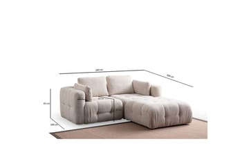 Yvara Sohva med Divan 2-sits - Beige - Huonekalut - Sohva - Moduulisohva - Moduulisohvakokonaisuus
