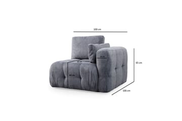 Yvara Sohva med Divan 2-sits - Harmaa - Huonekalut - Sohva - Moduulisohva - Moduulisohvakokonaisuus