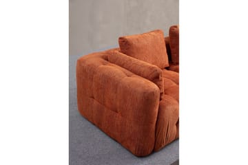 Yvara Sohva med Divan 4-sits - Oranssi - Huonekalut - Sohva - Moduulisohva - Moduulisohvakokonaisuus