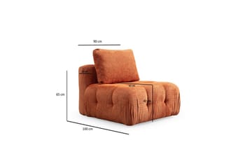 Yvara Sohva med Divan 4-sits - Oranssi - Huonekalut - Sohva - Moduulisohva - Moduulisohvakokonaisuus