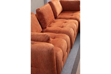 Yvara Sohva med Divan 4-sits - Oranssi - Huonekalut - Sohva - Moduulisohva - Moduulisohvakokonaisuus