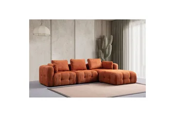 Yvara Sohva med Divan 4-sits - Oranssi - Huonekalut - Sohva - Moduulisohva - Moduulisohvakokonaisuus