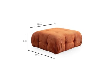 Yvara Sohva med Divan 4-sits - Oranssi - Huonekalut - Sohva - Moduulisohva - Moduulisohvakokonaisuus