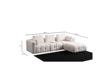 Yvara Sohva med Divan 4-sits - Valkoinen - Huonekalut - Sohva - Moduulisohva - Moduulisohvakokonaisuus