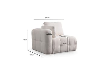 Yvara Sohva med Divan 4-sits - Valkoinen - Huonekalut - Sohva - Moduulisohva - Moduulisohvakokonaisuus
