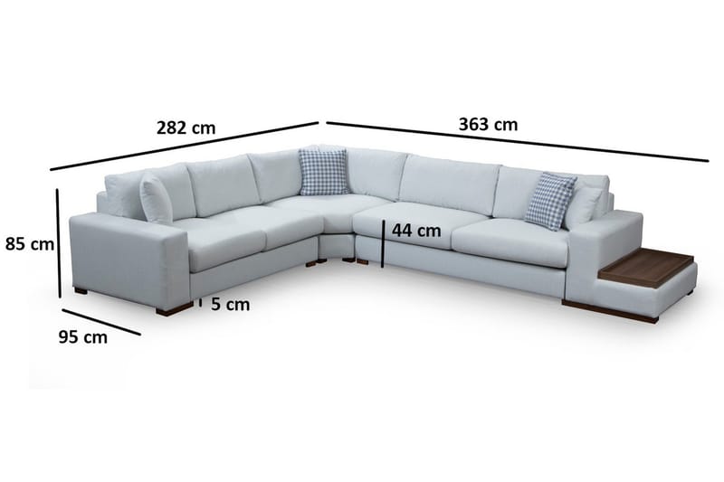 Divaanisohva Portiella - Beige - Huonekalut - Sohva - Kulmasohva