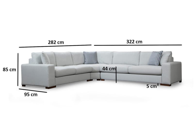 Divaanisohva Portiella - Beige - Huonekalut - Sohva - Kulmasohva