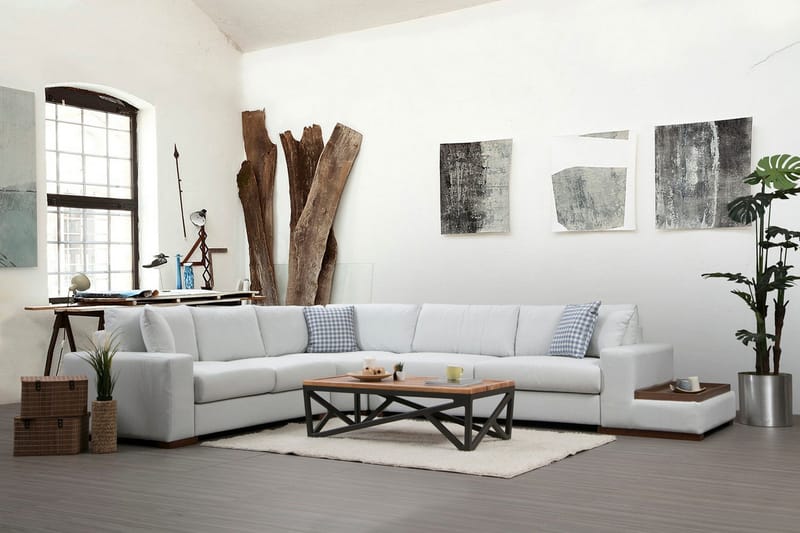 Divaanisohva Portiella - Beige - Huonekalut - Sohva - Kulmasohva