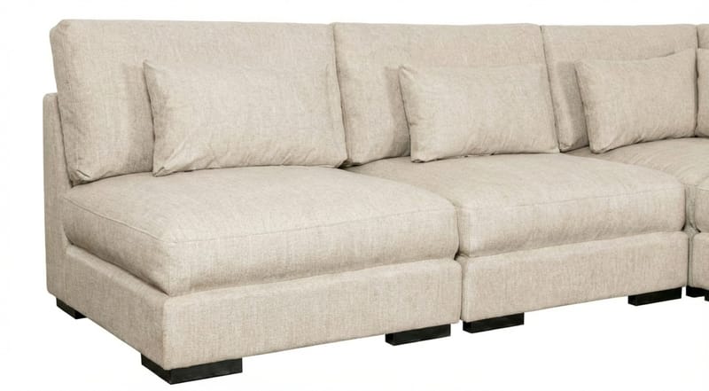 Dubai-kulmasohva, erikoissyvä chenille-kankaalla - Beige - Huonekalut - Sohva - Kulmasohva