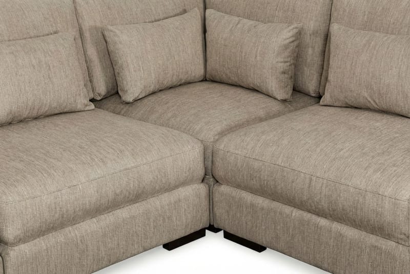 Dubai-kulmasohva, erikoissyvä chenille-kankaalla - Ruskea - Huonekalut - Sohva - Kulmasohva