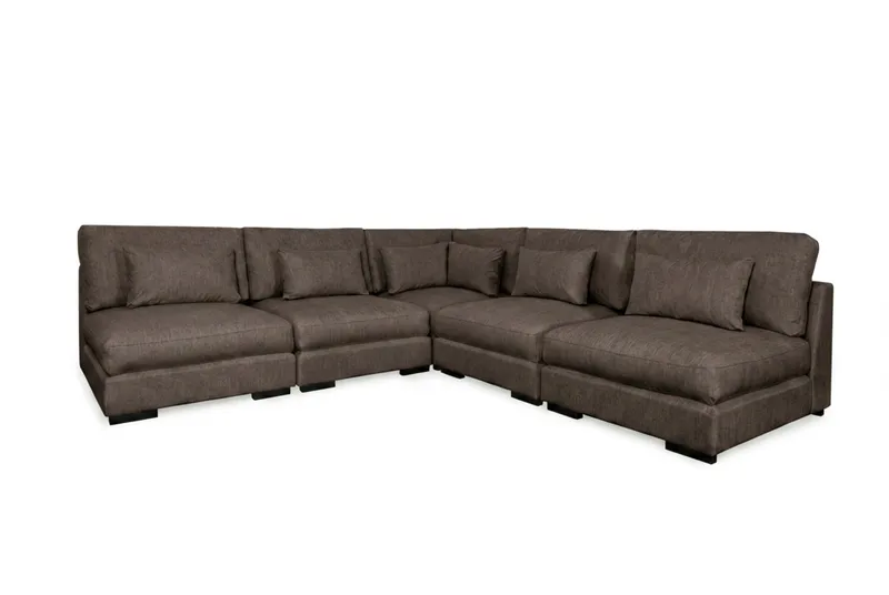 Dubai kulmasohva, Tummanruskea