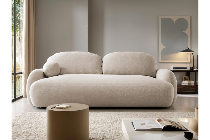 Efrem Vuodesohva 3-Istuttava - Beige - Huonekalut - Sohva - Vuodesohva - 3 istuttava vuodesohva