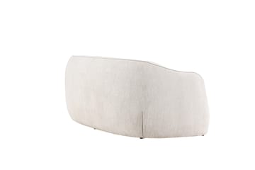 Elio 3-istuttava pehmeä kaareva sohva kangasta - Vaalea beige - Huonekalut - Sohva - 3:n istuttava sohva