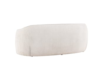 Elio 3-istuttava pehmeä kaareva sohva kangasta - Vaalea beige - Huonekalut - Sohva - 3:n istuttava sohva