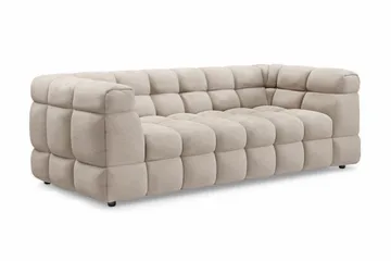 Elise Kupliva Sohvaryhmä 3-istuttava Sohva + Nojatuoli - Beige - Huonekalut - Sohva - Sohvaryhmä
